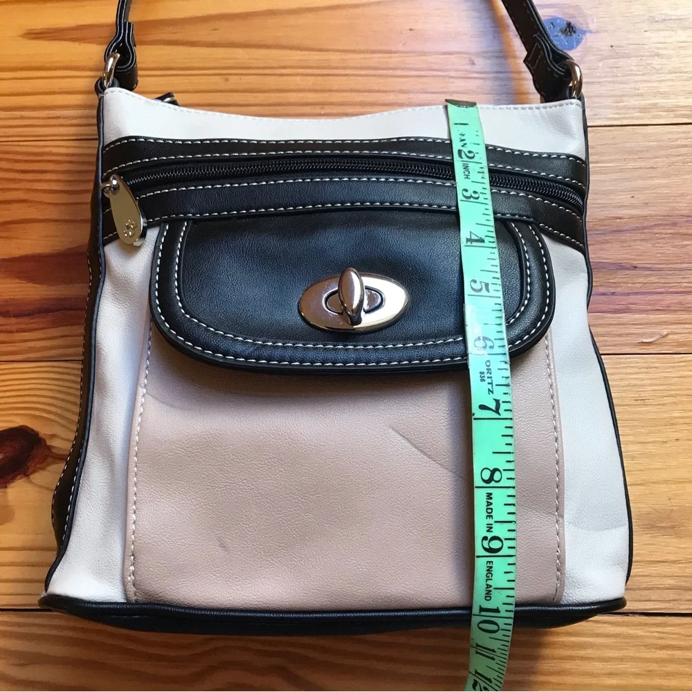Naturalizer Beige, Cream, Brown Crossbody Bag, EUC, 10” x 10”